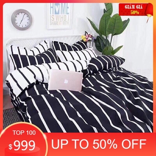 [ XƯỞNG CHĂN GA ] - Mẫu ĐEN TRẮNG - Bộ chăn ga gối Cottong Polly