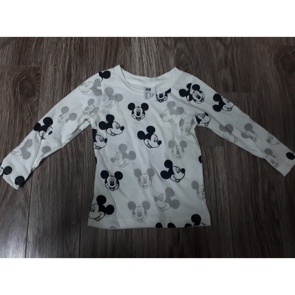 Bộ quần áo thu đông dài tay bé trai bé gái mickey