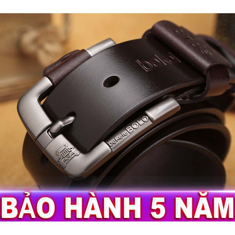 Thắt Lưng Da Nam Khóa Kim Cao Cấp Dây Nịt Nam Da Bò Chính Hãng  Mầu Đen Nam Tính... SALE