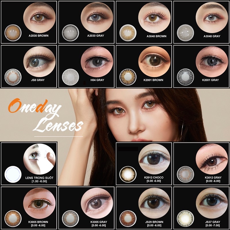 Kính áp tròng 1 ngày Korea , hàng chất lượng cao, đảm bảo tiêu chuẩn.