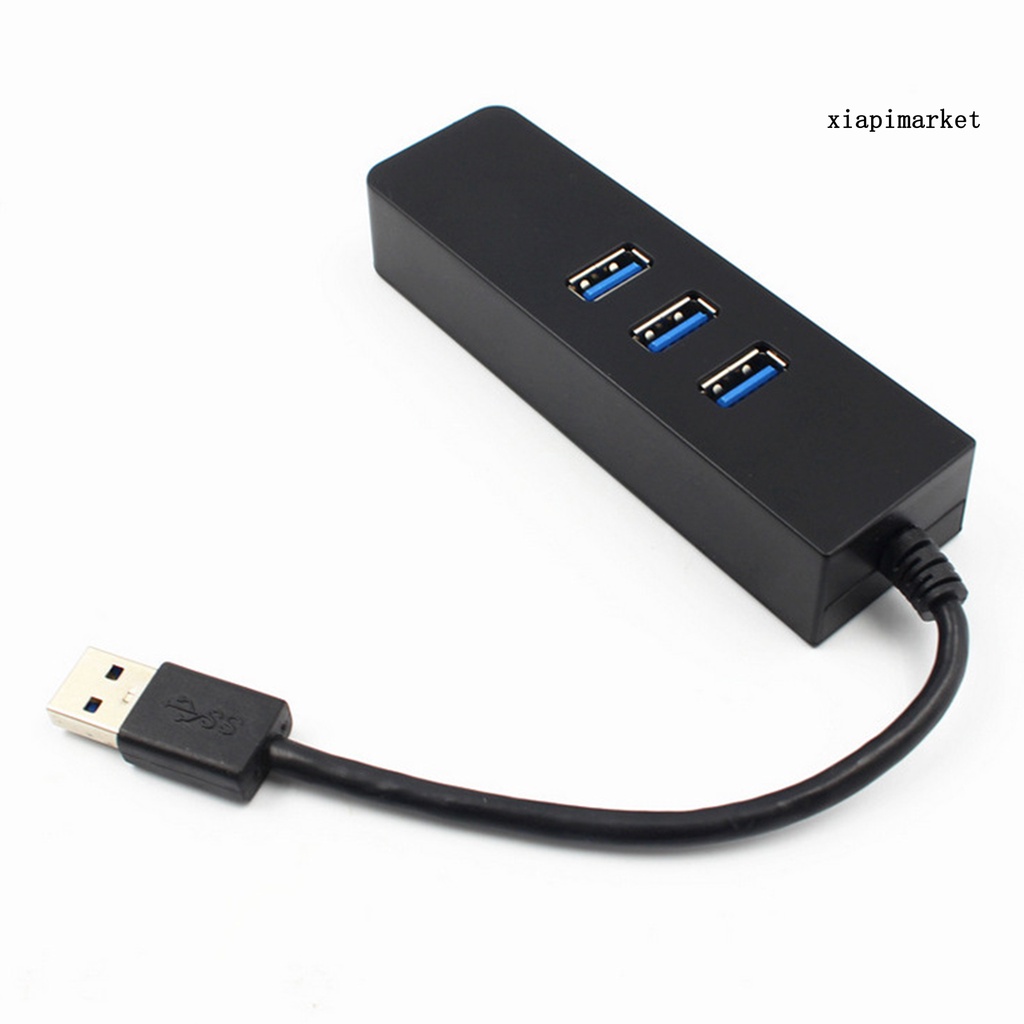 LOP_3 Ports USB 3.0 Gigabit Ethernet Lan RJ45 External Network Adapter Cable Hub