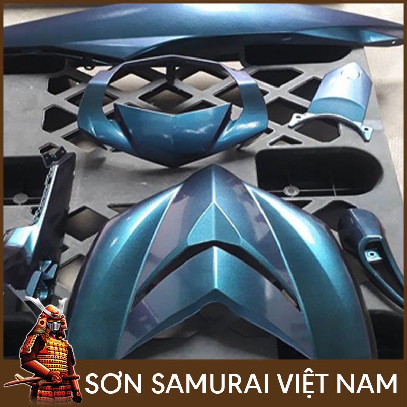 Sơn Samurai màu 3D xanh rêu Khameleon K7/T600 chính hãng, sơn xịt dàn áo xe máy chịu nhiệt, chống nứt nẻ, kháng xăng