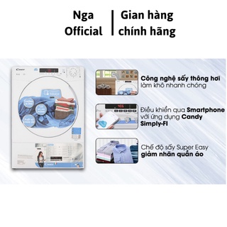 Máy sấy thông hơi candy 9 kg cs v9df-s