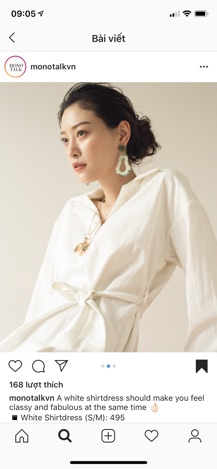 Váy trắng Mono Talk - White Shirt Dress