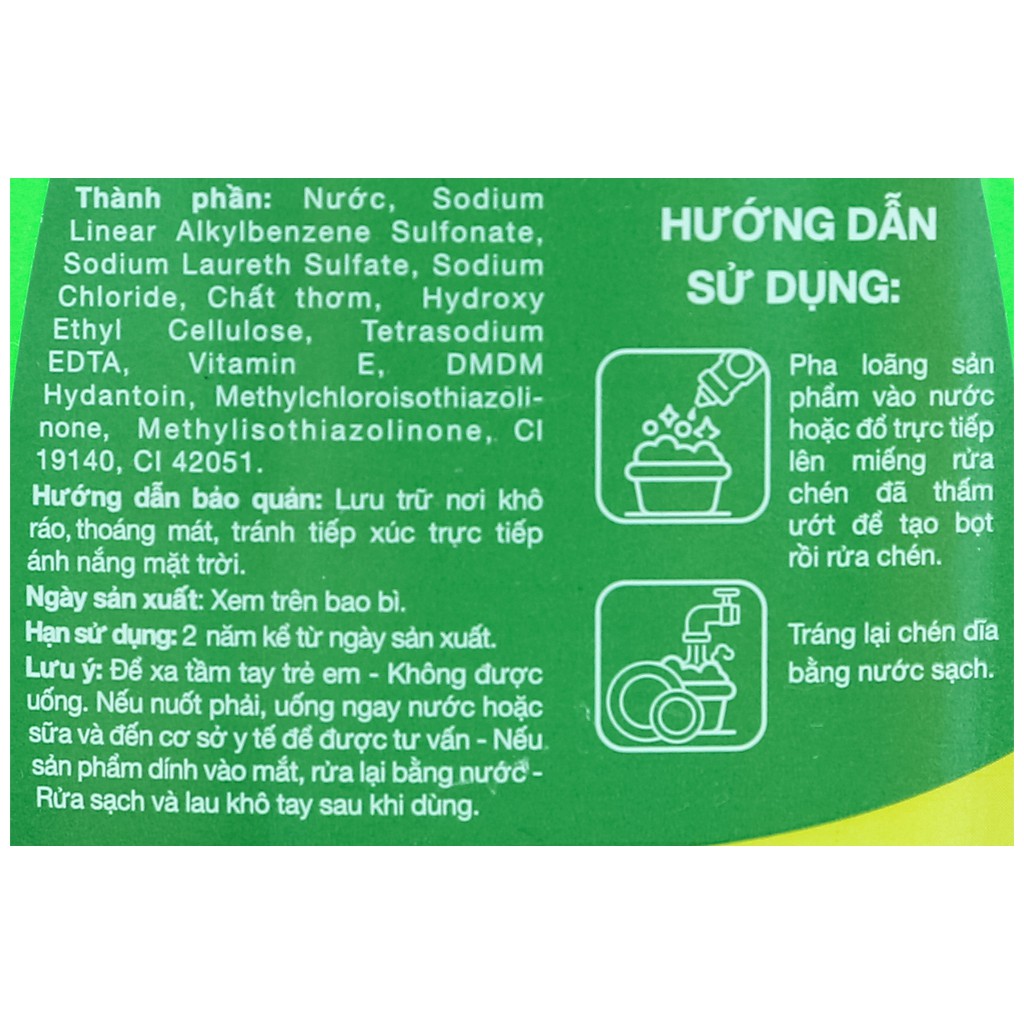 Nước rửa chén IZI HOME hương trà xanh muối biển chai 750g