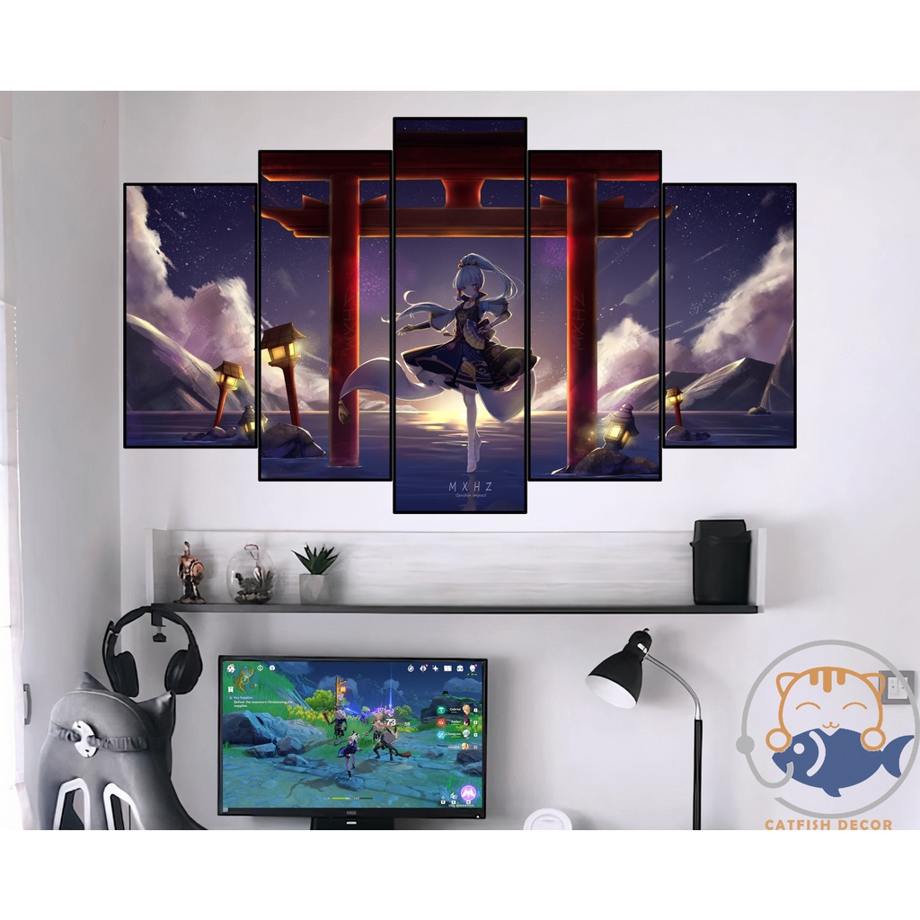 TRANH DÁN TƯỜNG decor phòng GENSHIN IMPACT - KAMISATO AYAKA - Bộ 11