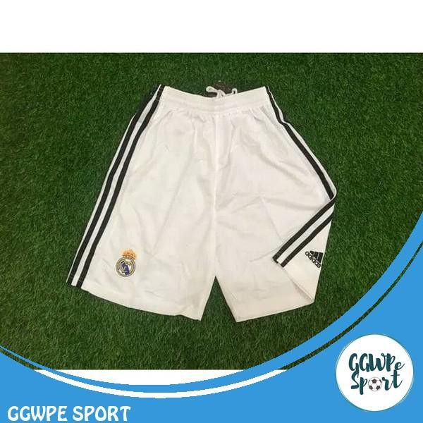 Quần Short Đá Bóng Real Madrid Màu Trắng Chất Lượng Cao Thời Trang 2018 2019 Cho Nam