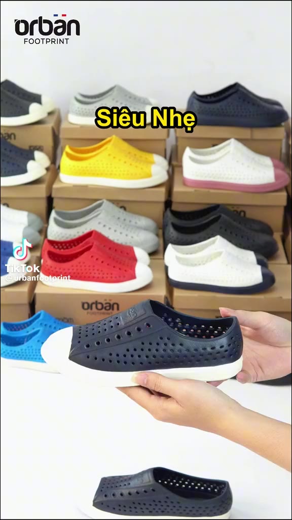 Giày lười, giày nhựa nam nữ Eva Phylon siêu mềm, siêu thoáng khí, chống nước Urban Footprint D2001 | BigBuy360 - bigbuy360.vn
