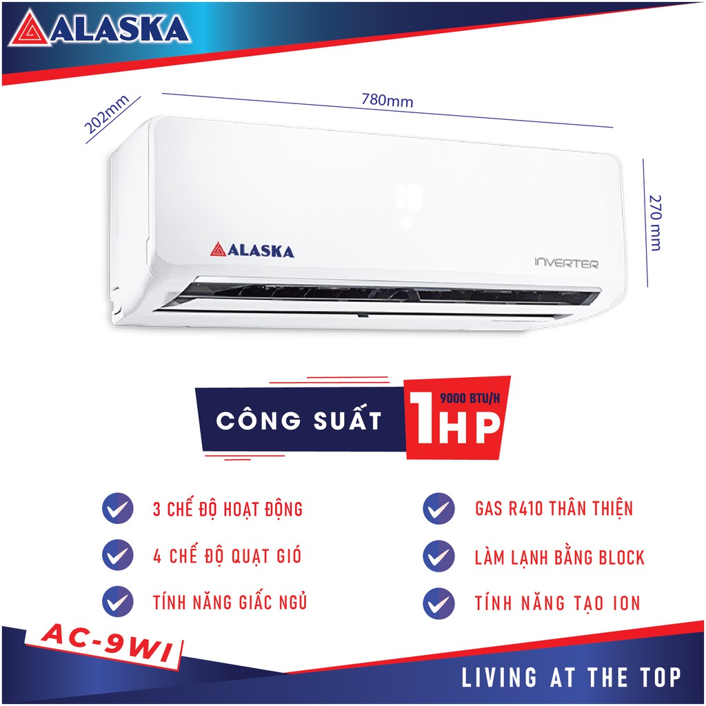 Máy lạnh Treo tường ALASKA - INVERTER AC - 9WI