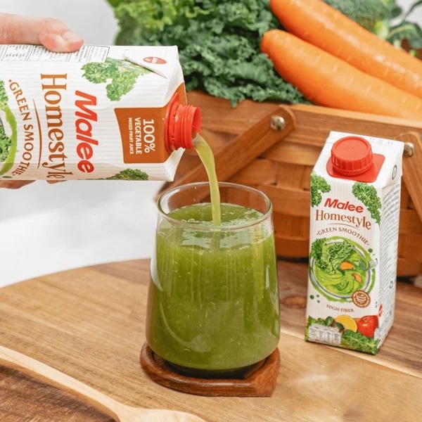 [Hộp 1 LÍT] NƯỚC HỖN HỢP RAU XANH VÀ TRÁI CÂY (eat clean) [Thailand] MALEE Homestyle Green Vegetable Smoothie (ttdt)