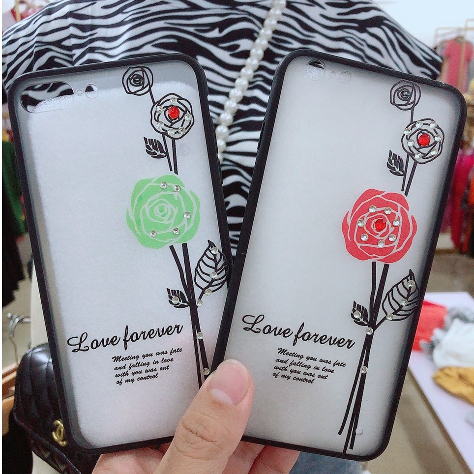 Ốp Lưng Iphone 6 plus, 6splus, 7plus, 8plus Gắn Đá Sang Chảnh