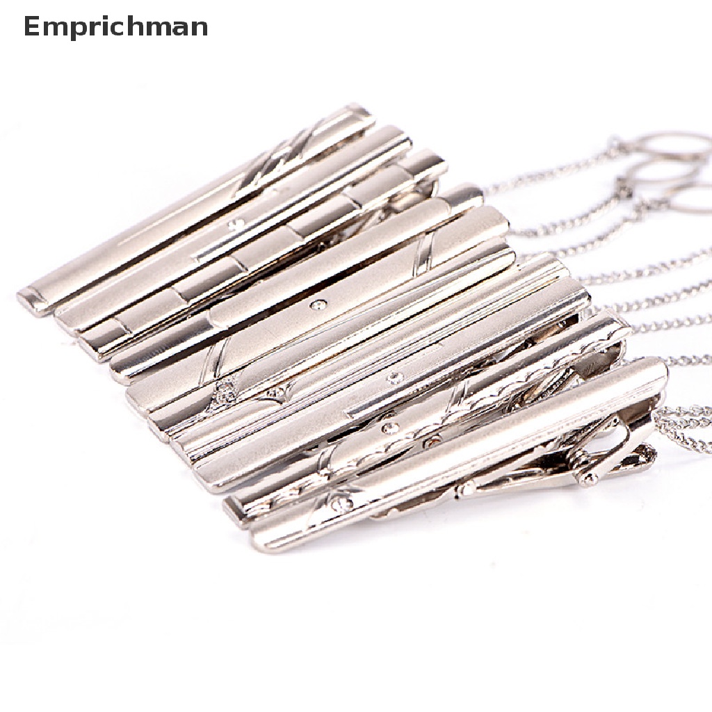 Kẹp Cà Vạt Bằng Thép Không Gỉ Màu Bạc Thời Trang