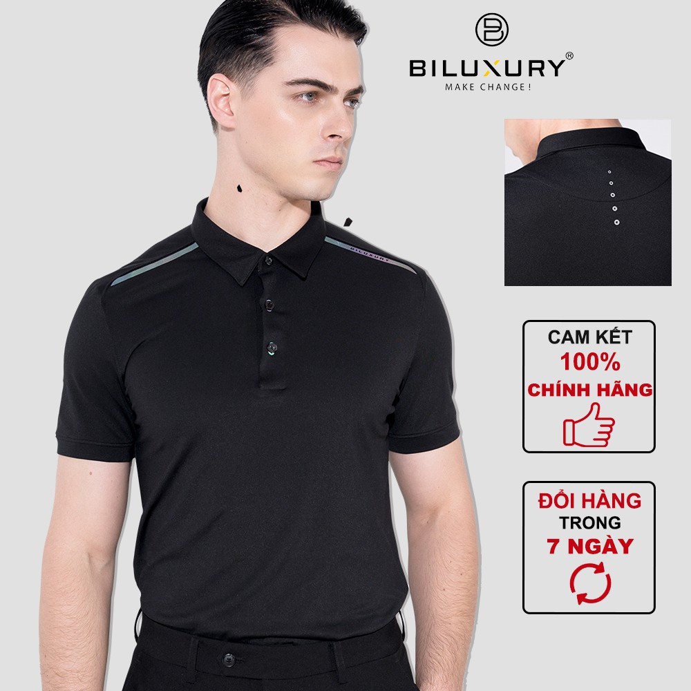 Áo polo nam Biluxury thun có cổ coolmax thấm hút slimfit chuẩn form lịch lãm 5APCT006DEN | WebRaoVat - webraovat.net.vn