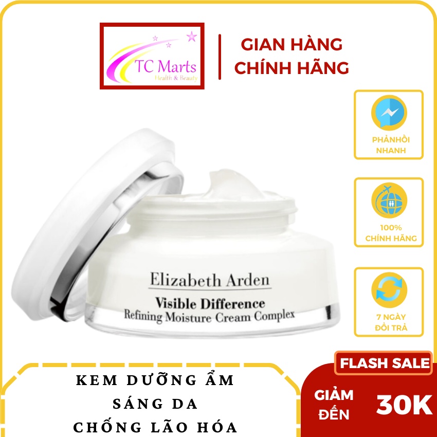 Kem Dưỡng Ẩm Da Mặt Trắng Da Chống Lão Hóa Elizabeth Arden Visible Different Xuất Xứ Mỹ 75ml - TCMarts