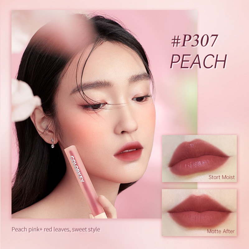Son kem lì Watery Matte Trang điểm môi dạng lỏng không dính không thấm nước 1,8g son COLORKEY son bóng son lì son lì colorkey