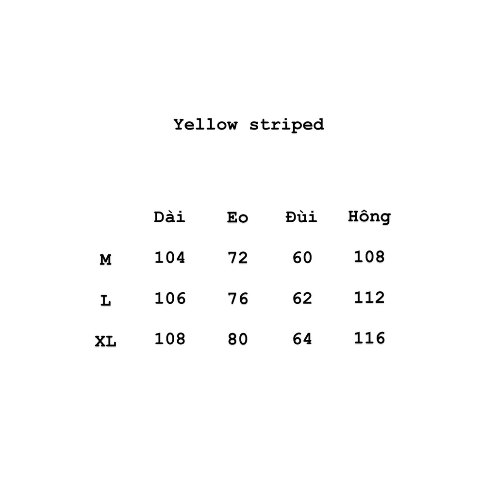 Quần Striped Vàng