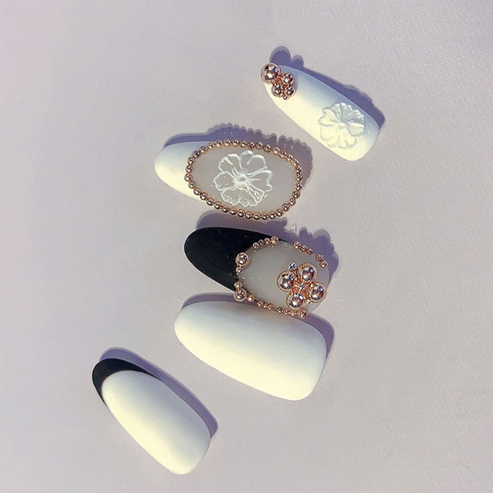 [Hàng mới về] Hộp hạt phụ kiện bằng kim loại 3D màu trơn sang trọng trang trí móng tay nghệ thuật chất lượng cao