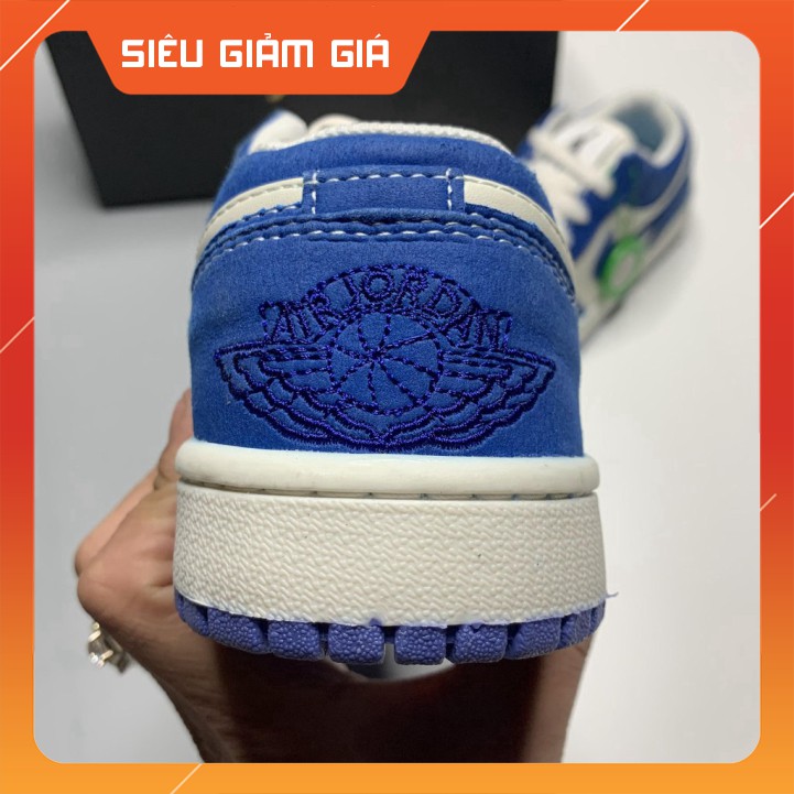 [BÁN CHẠY NHẤT SHOPEE] Giày Jordan, Giày Sneaker Thể Thao Nam Nữ JD1 Màu Xanh, Da Nhăn Cao Cấp