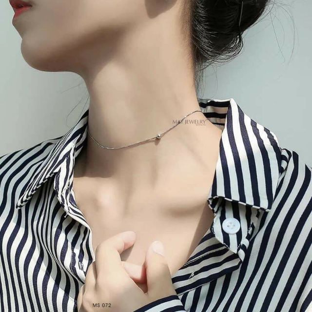 DÂY CHUYỀN CHOKER BI BẠC TỰ ĐIỀU CHỈNH