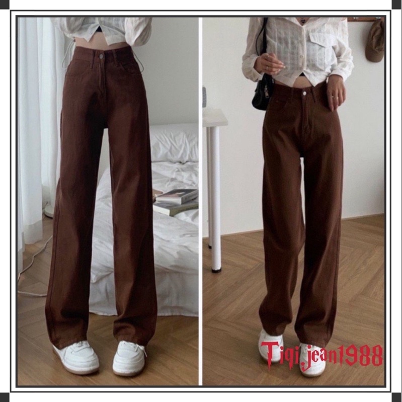 QUẦN KAKI MÀU BÒ FROM ỐNG RỘNG 22cm, CHẤT KAKI MỀM TỪ TIQIJEAN1988
