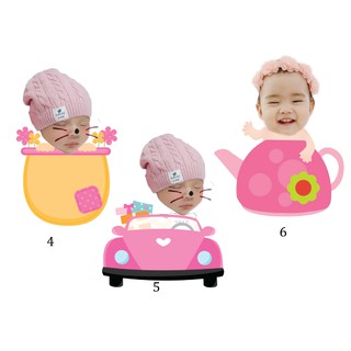 Combo 3 chibi thiết kế bé gái trang trí sinh nhật
