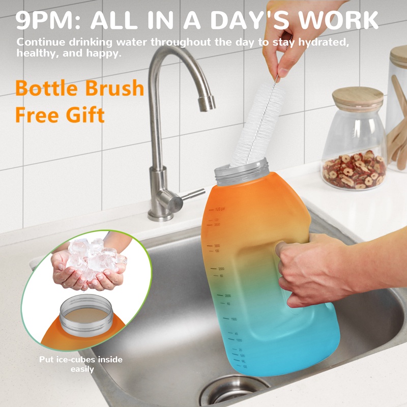 Bình Nước Thể Thao Diller x Lesfit D05 Dung Tích Lớn 1 Gallon Không Chứa Bpa An Toàn Chất Lượng Cao