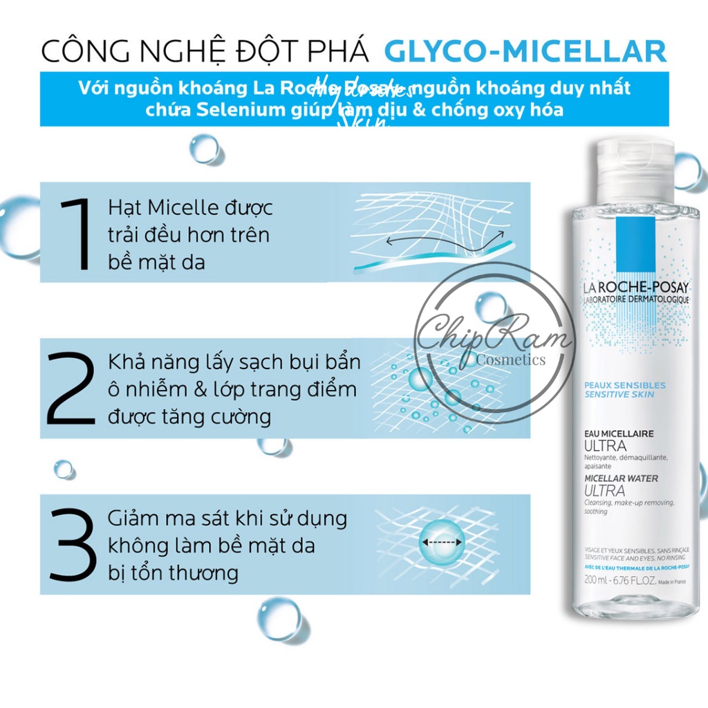 Nước tẩy trang cho da nhạy cảm La Roche-Posay  400ml