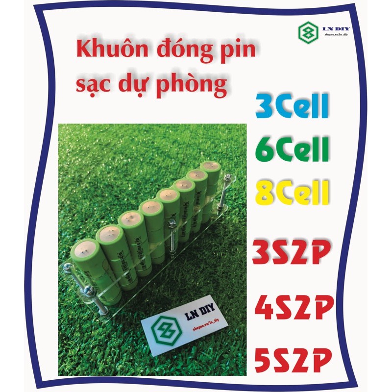 Cữ Đóng Pin, Khuôn, Đế Ghép Cell Pin 18650 - 26650