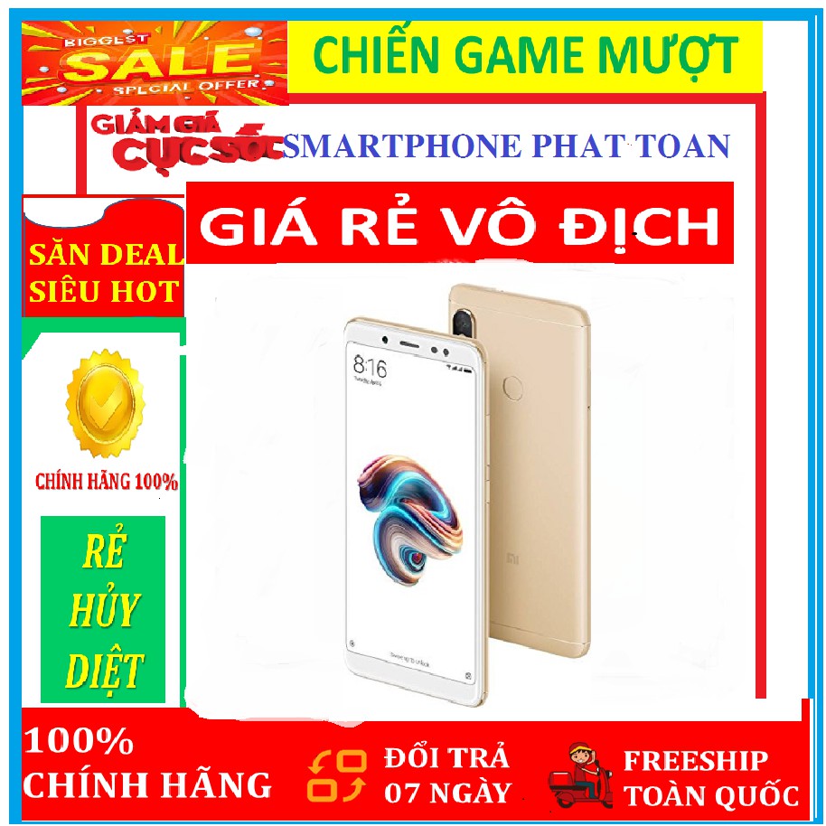 điện thoại Xiaomi Redmi Note 5 Pro 2sim ram 3G/32G mới Fullbox, chơi Game mượt . MÀU XANH NGỌC