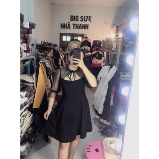 Đầm xoè tiểu thư bigsize 60=>90kg(đầm đi tiệc bigsize kim ngân)