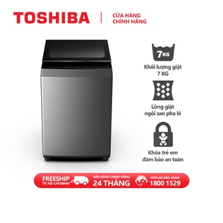 Máy giặt Toshiba 7Kg AW-L805AV(SG) - Chức năng tự cân chỉnh tiết kiệm nước - Hàng chính hãng bảo hành 2 năm