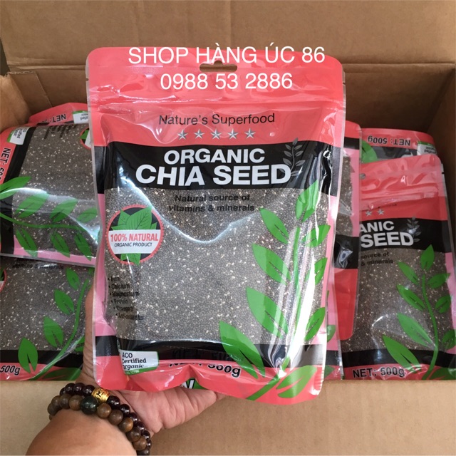 Hạt CHIA Organic Úc 500g