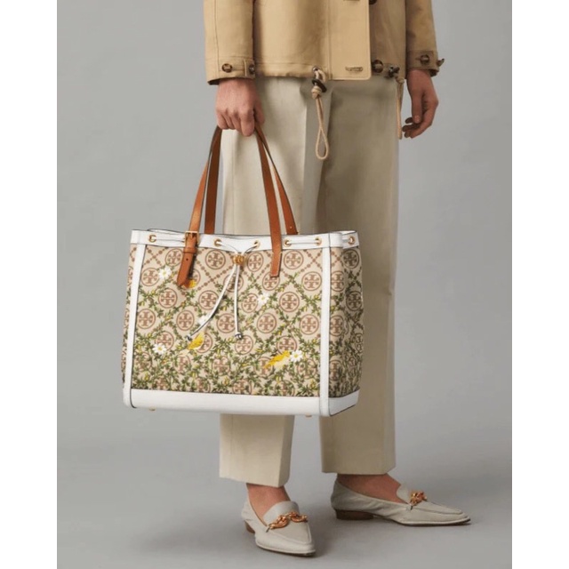 Túi Burch Monogram Jacquard Tote 40 dư xịn