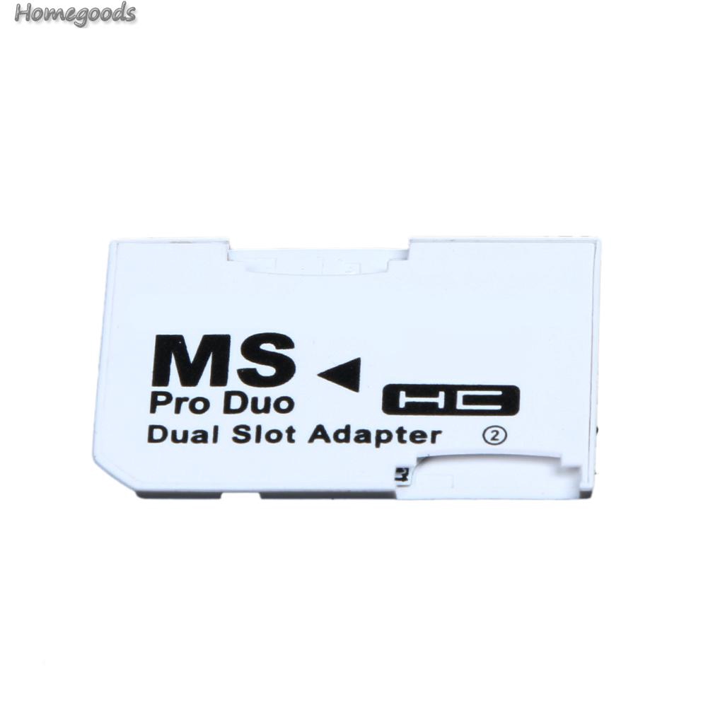Good shop❦Dual Slot Micro For SD SDHC TF to Memory Stick MS Card Pro Duo Reader Adapt