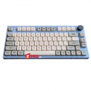 Bàn phím cơ Keydous NJ80 AP - Blue Sky/Trắng - Plate Thép
