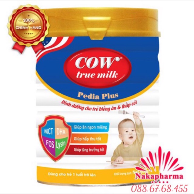 SỮA COW TRUE MILK PEDIA PLUS 900gr