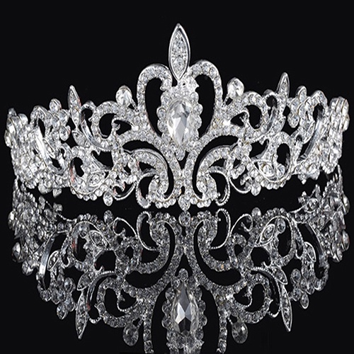 Vương miện cài tóc đính đá nhân tạo sang trọng thanh lịch