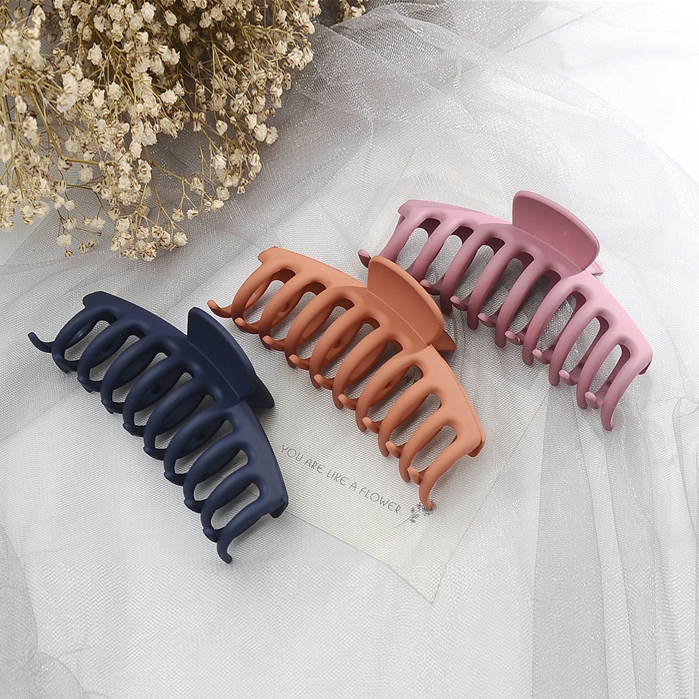 Kẹp tóc màu trơn nhám thời trang Hàn Quốc