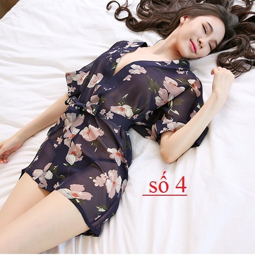 Aó choàng ngủ kimono  💕SIÊU SALE 💕 BIGsize tới 60kg Váy ngủ sexy chiffon hoa gợi cảm cao cấp sale giá rẻ | WebRaoVat - webraovat.net.vn