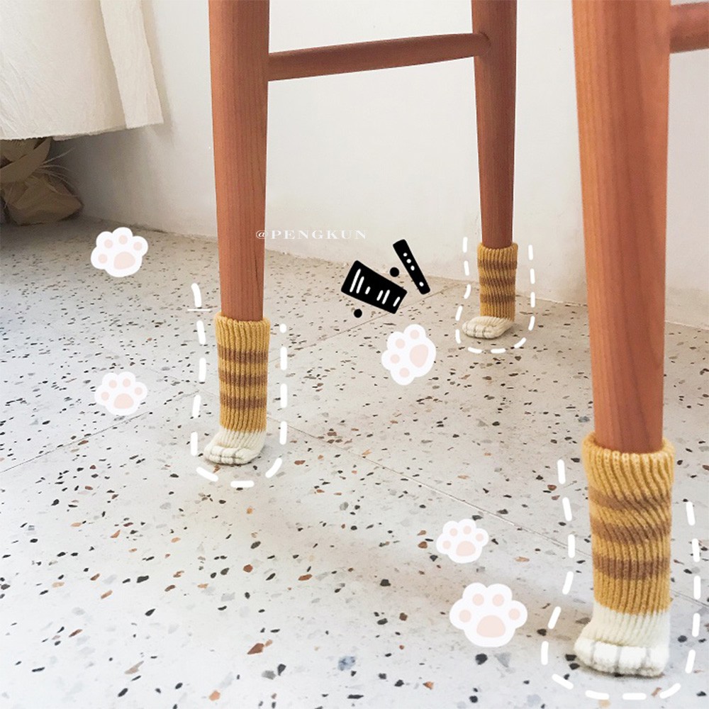 Bộ 4 Vỏ Bọc Bảo Vệ Chân Bàn Ghế Chống Mòn Tiện Dụng