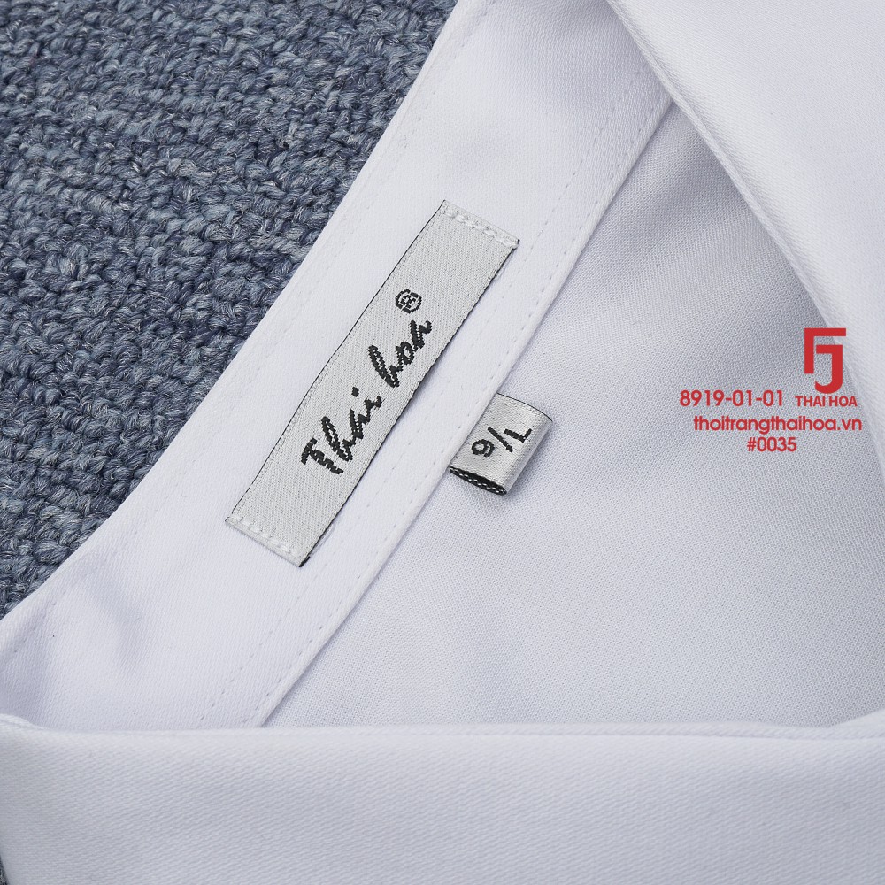 Áo sơ mi nữ công sở trắng đẹp dài tay kiểu bigsize vải sợi tre Thái Hoà 8919-01-01 | BigBuy360 - bigbuy360.vn