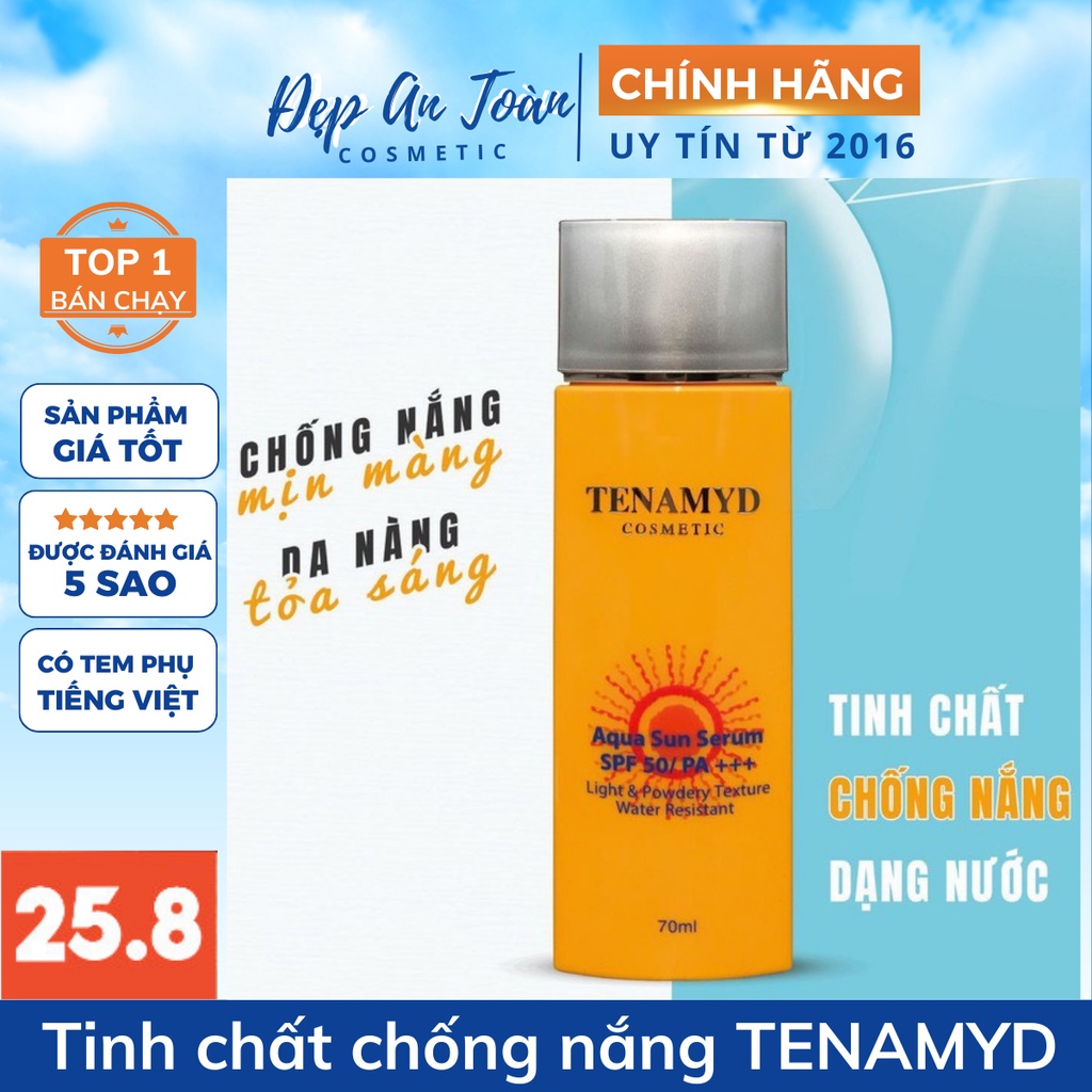 Tinh chất Chống Nắng Tenamyd SPF 50/PA+++ Aqua Sun Serum SPF 50/PA [DATE2027]