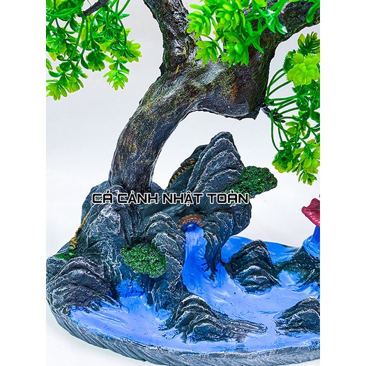 TIỂU CẢNH TRANG TRÍ BỂ CÁ, NON BỘ 32X13X33CM