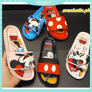 Dép sandals đi trong nhà Melissa in hình Mickey Minnie đáng yêu