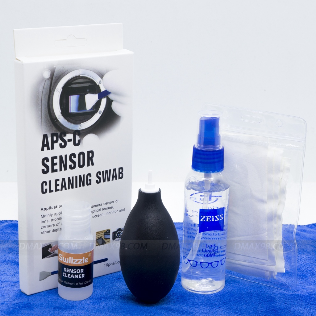 
                        Bộ vệ sinh Sensor, Ống kính máy ảnh chuyên dụng D_wiper 10 que lau Cảm biến + 20 khăn lau lens, bóng thổi, dung dịch
                    