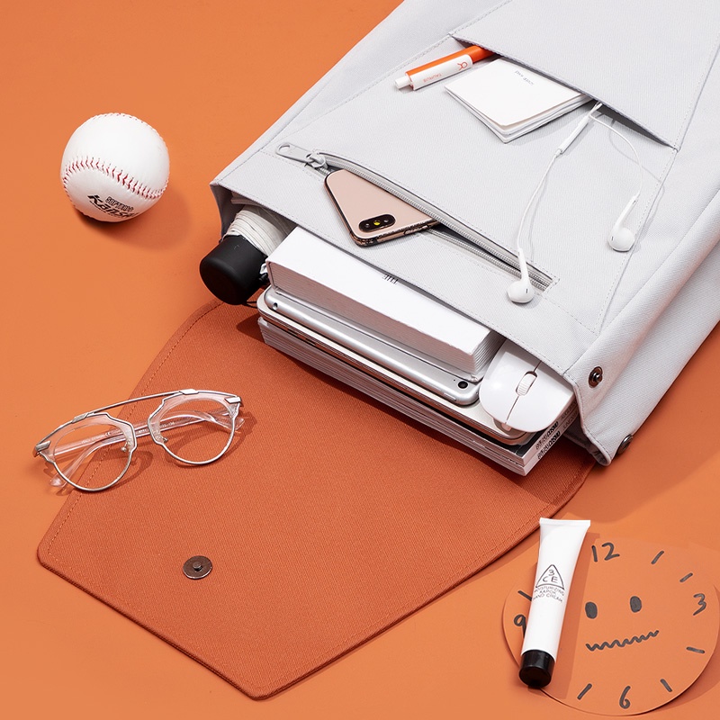 MAH Young Ba lô máy tính xách tay màu tương phản phong cách Hàn Quốc