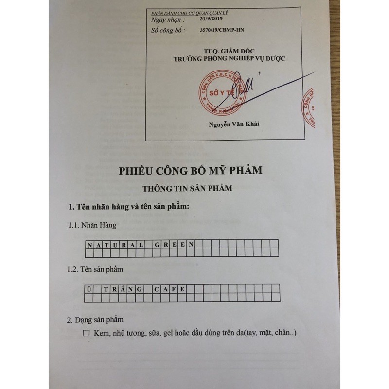 Ủ trắng cà phê thảo dược handmade