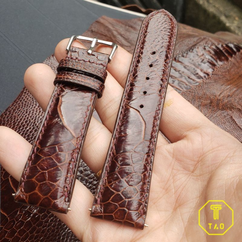 Dây đồng hồ handmade da đà điểu