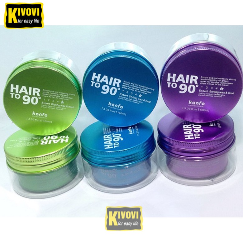 Sáp Vuốt Tóc Kanfa Hair to 90 - Wax Vuốt Tóc Nam / Giữ Nếp / Làm Tóc Vuốt Dựng 90 Độ - Kivovi