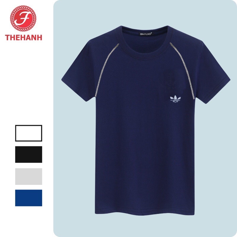 Áo thể thao nam thun lạnh cộc tay cổ tròn nhiều màu - áo tập gym nam TH STORE